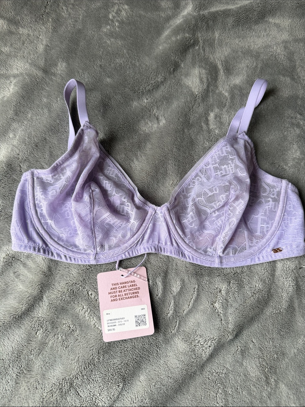 Fenty Savage Lavender Lace Underwire Bra